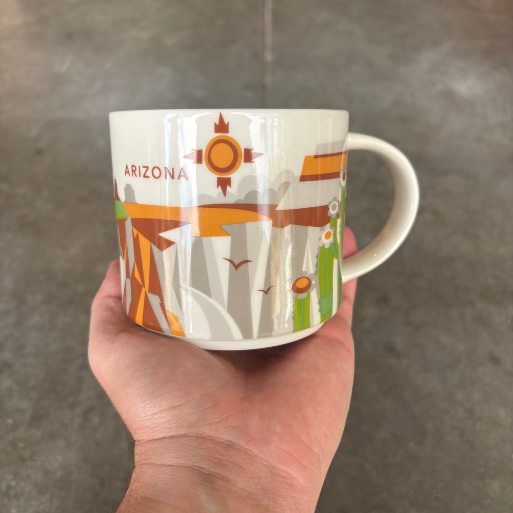 Starbucks Arizona Coffee Mug You Are Here Collection 14oz Ceramic Cactus Sun